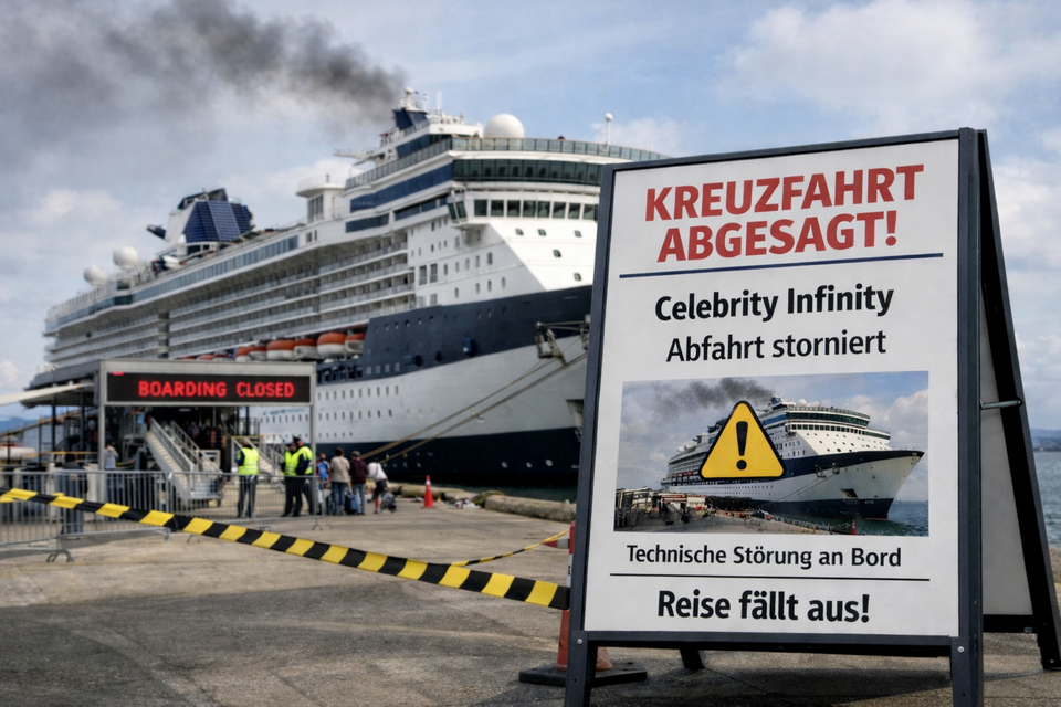 Kurzfristige Kreuzfahrtabsage bei Celebrity Infinity nach technischer Störung