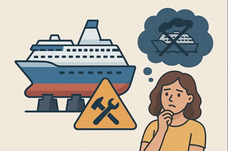 Absagen und Routenänderungen von Kreuzfahrten wegen Schiffsreparaturen