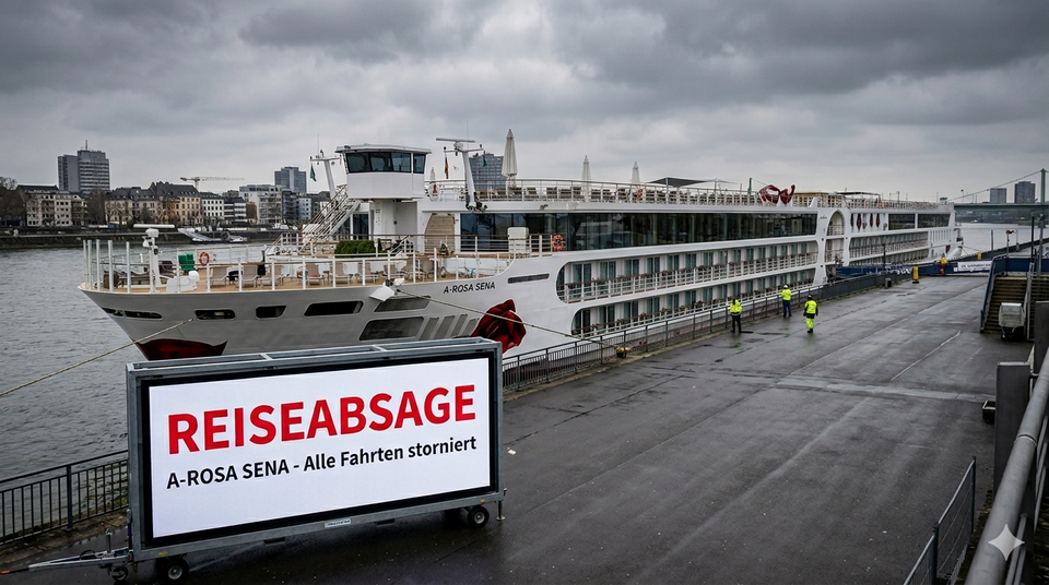 A-ROSA SENA: Reiseabbruch  und Reiseabsagen nach Brückenkollision